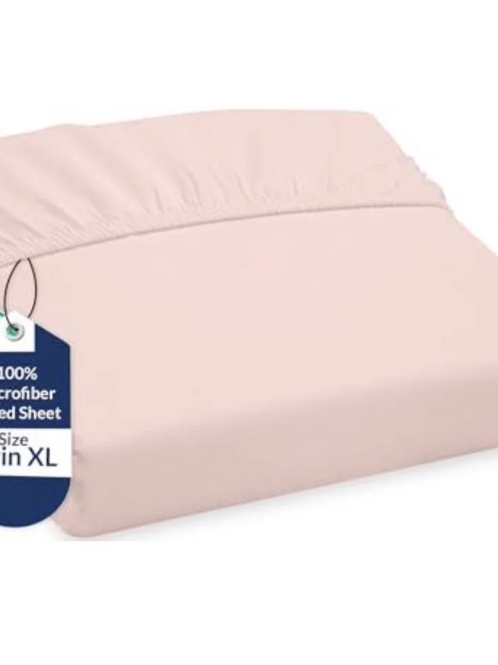 Pink Microfiber Fitted Sheet - Twin XL college- dorm